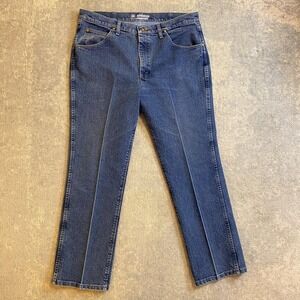 Wrangler Jeans Mens 38x30 Blue Rugged Wear Advanced Comfort Slim Straight Denim